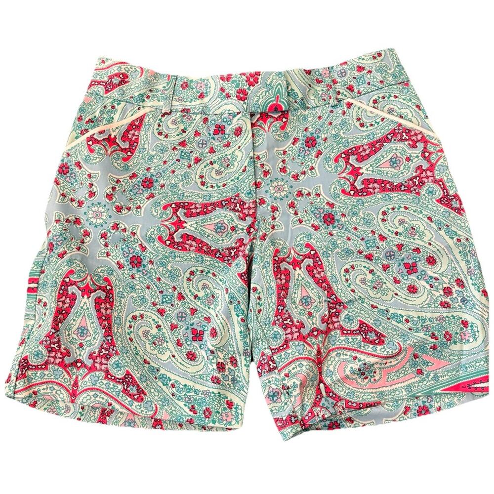 Peter Millar Shorts Womans 4 Paisley Stretch Chino Bermuda Golf Preppy Floral 8"